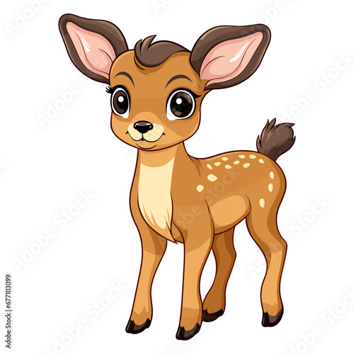 Cute deer cartoon vector art