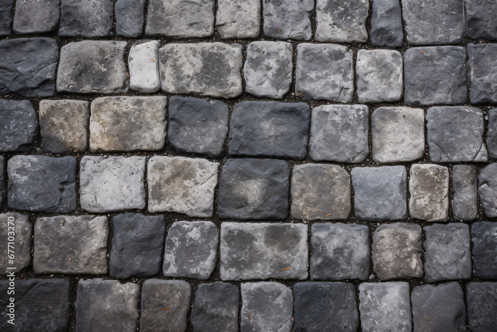 Fototapeta premium Cobblestone Street Texture: Vintage Urban Background
