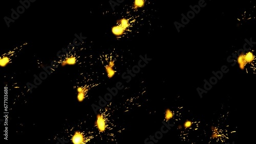 3D Rendered Fire Starts To Burn The Surface Like Paper To Make Transition Fade Into A Transparent Background.