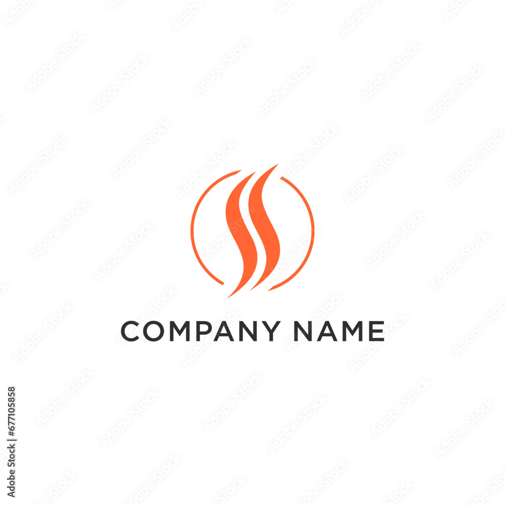 Beautiful SS letter monogram in very luxurious and classy style, elegant circular S and S letter logo template for personality