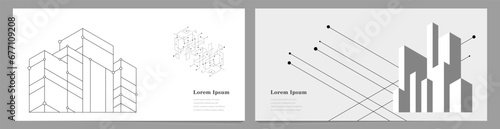 幾何学 抽象 建築 テクノロジー ビジネス 背景 セット