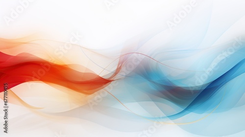 Futuristic blue and orange wave background concept ai generated image