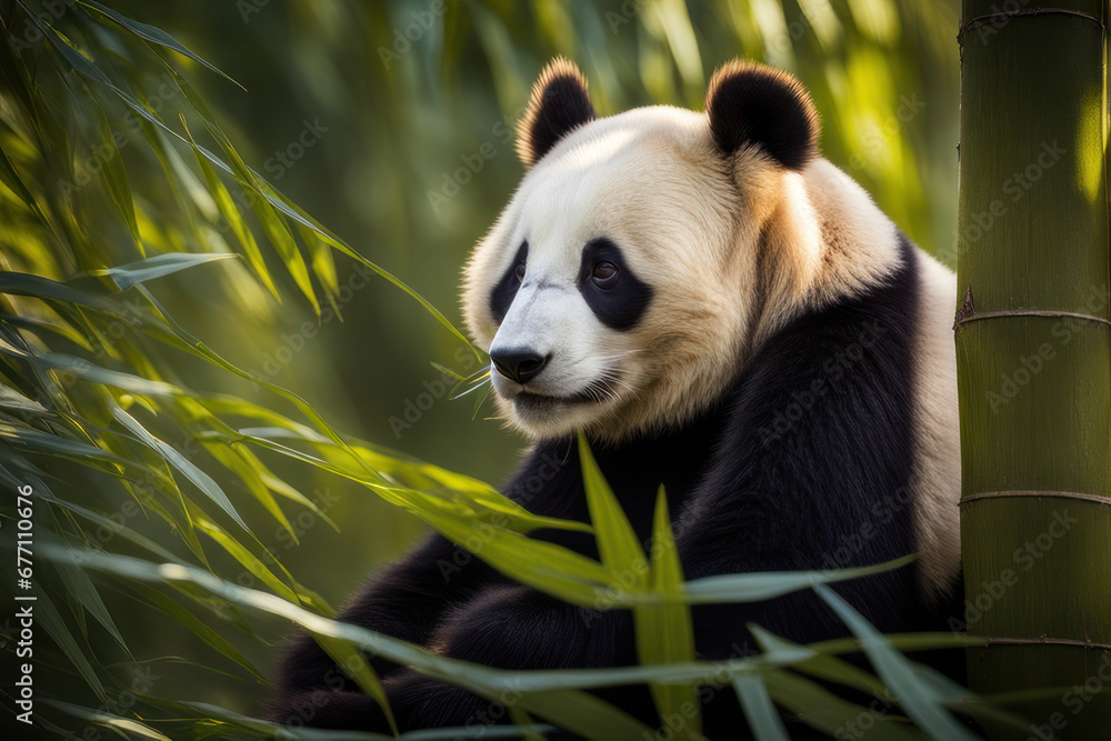 Wildlife photography of a panda
