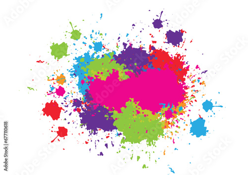 abstract vector color background of paint splashes. splatter paint color background design. illustration vector design