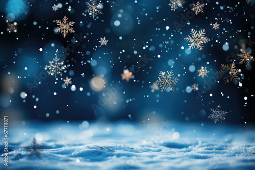 christmas tree and snowflakes © 효섭 이