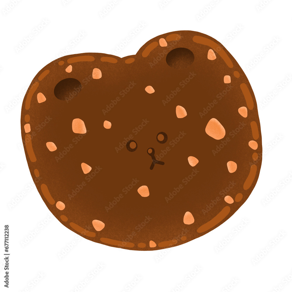 Bear Chocolate Cookie With White Chocolate Chip Cartoon illustration Cute Bear Cute Element Bear Cookie Sticker Bear Sticker Bear Chocolate Cookie With White Chocolate Chip Cartoon illustration Cute Bear Cute Element Bear Cookie Sticker Bear Sticker