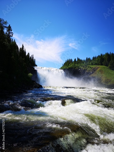 Tännforsen waterfall is one of the largest in Sweden © Marcin