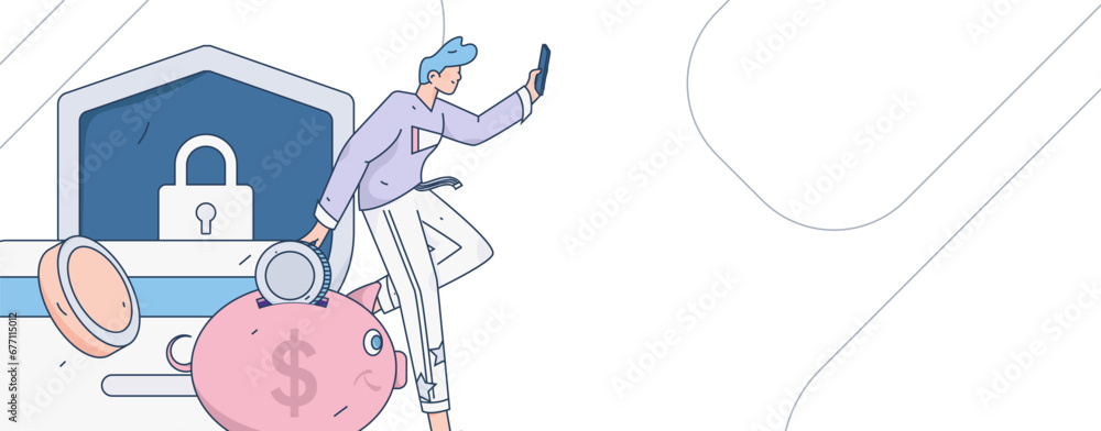 Internet financial management investment flat vector concept operation hand drawn illustration
Internet financial management investment flat vector concept operation hand drawn illustration