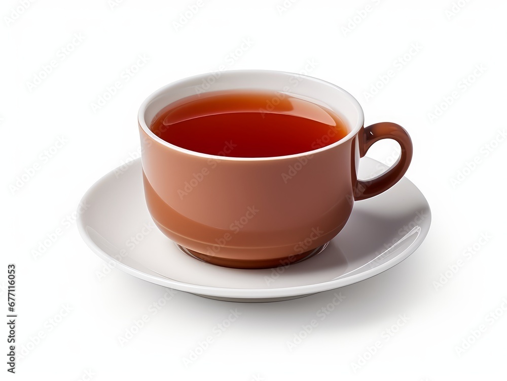 A cup of tea isolated on a white background A cup of tea isolated on a white background
