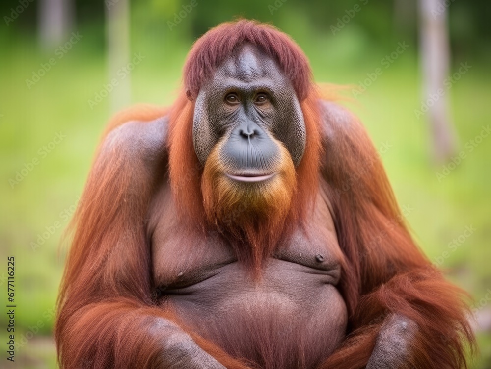 orangutan in the zoo orangutan in the zoo