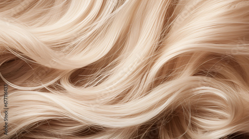 Silky, flowing blonde hair texture