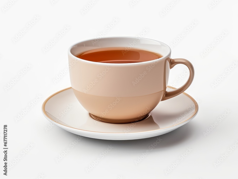 A cup of tea isolated on a white background A cup of tea isolated on a white background