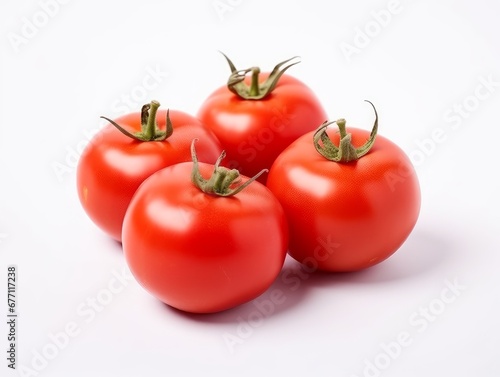 bunch of tomatoes isolated on white background