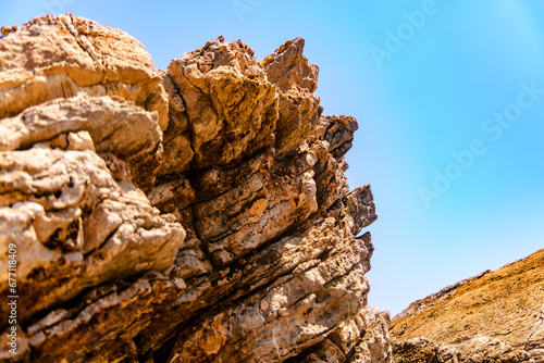 Rocky cliffs at 45 degree angle