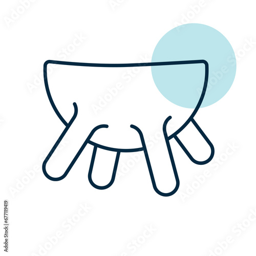 Cow udder vector icon. Dairy product sign