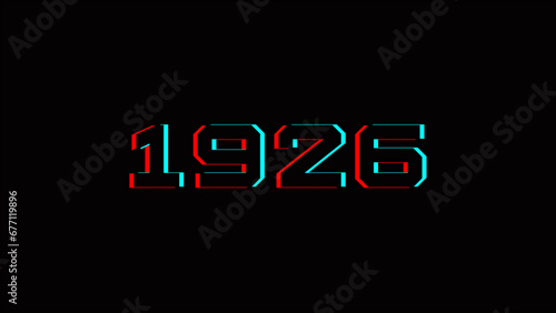 1926 New Year Creative Design Concept - 3D Rendered Image