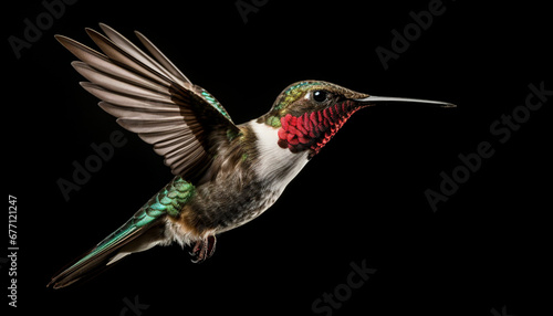 hummingbird on a branch Generated by AI