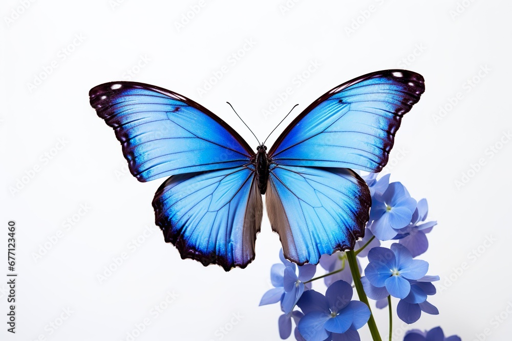 Obraz premium モルフォ蝶と花03