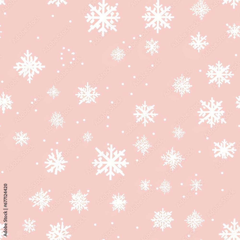 Festive Snowflake Wrapping Paper Seamless Tileable Pattern Design. Festive Snowflake Wrapping Paper Seamless Tileable Pattern Design.