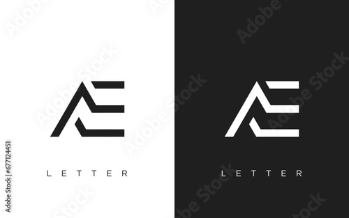 AE Letter Logo Design. Creative Modern AE logo icon vector Illustration.