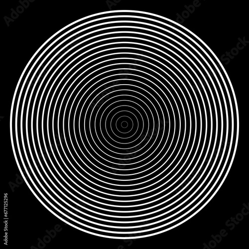 Abstract circle shapes. Black and white spiral pattern. Modern geometric poster. 