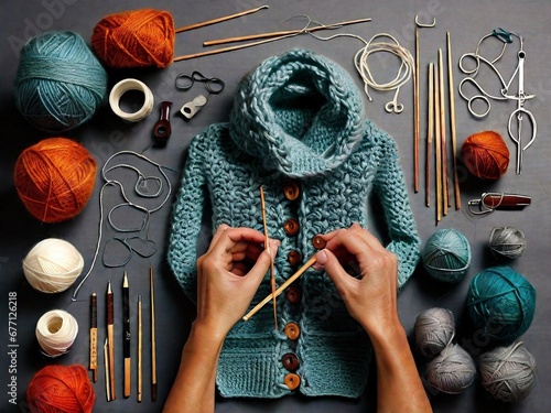 A Knolling photography Knitting and Crocheting photo