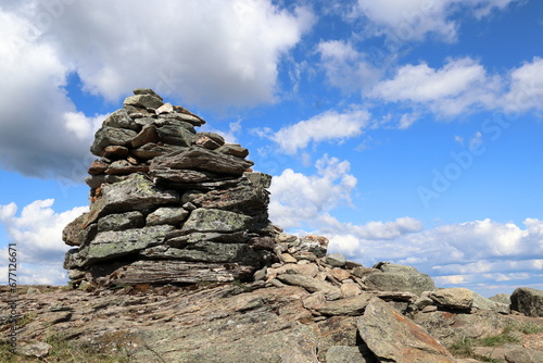 Pile of rocks at the top of a mountain. Ansätten, Jämtland, Sweden. © Martin of Sweden
