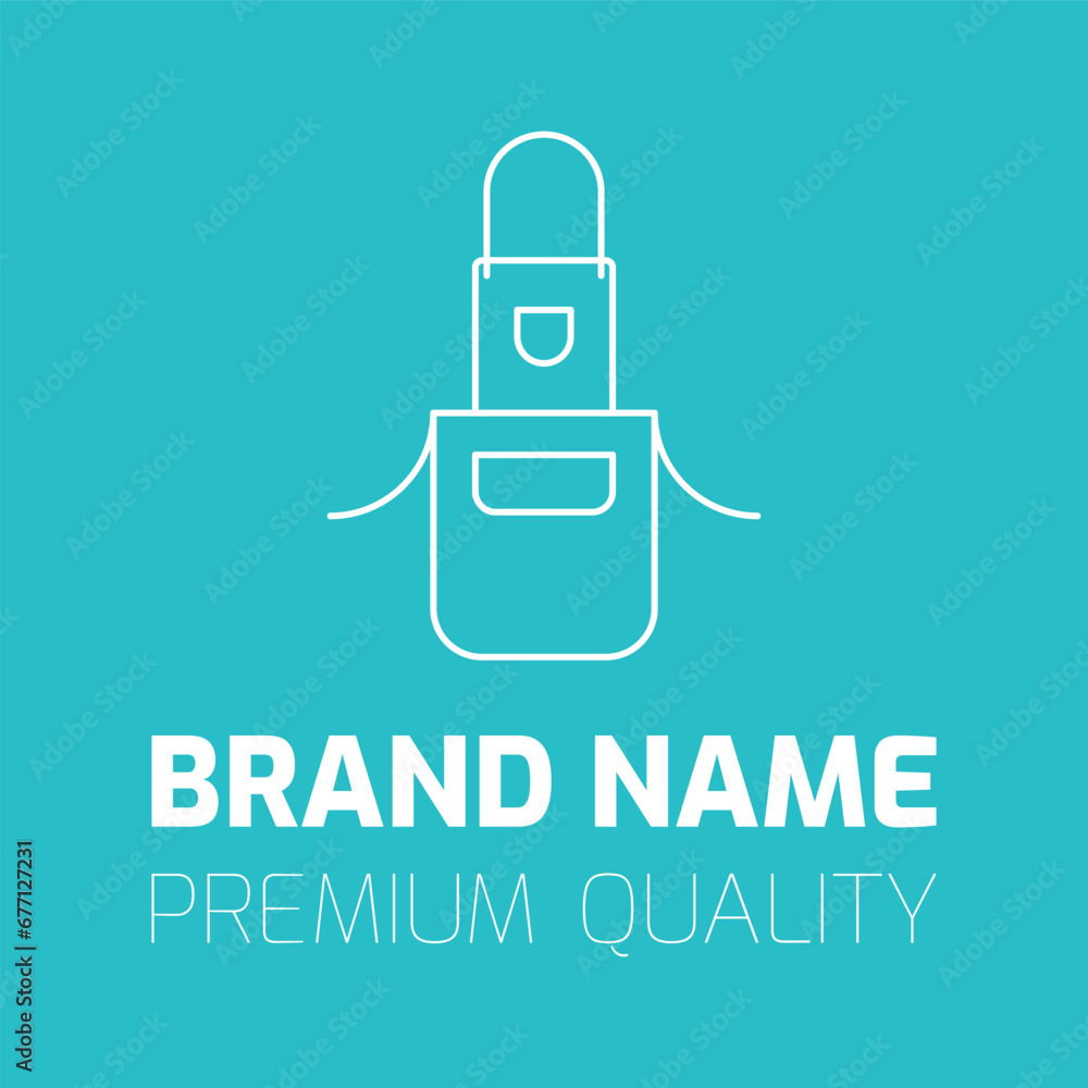 Simple logo. Apron linear icon Simple logo. Apron linear icon