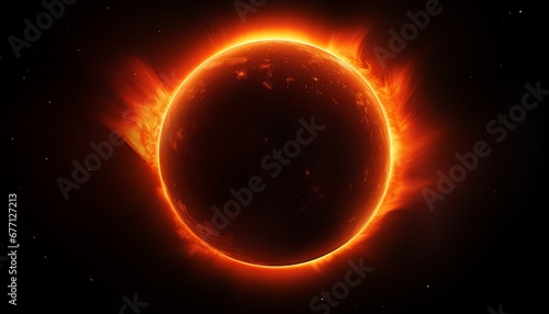 Spectacular solar eclipse a captivating celestial event of the moon blocking the suns radiant light