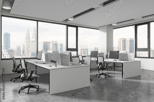 White open space office corner © ImageFlow