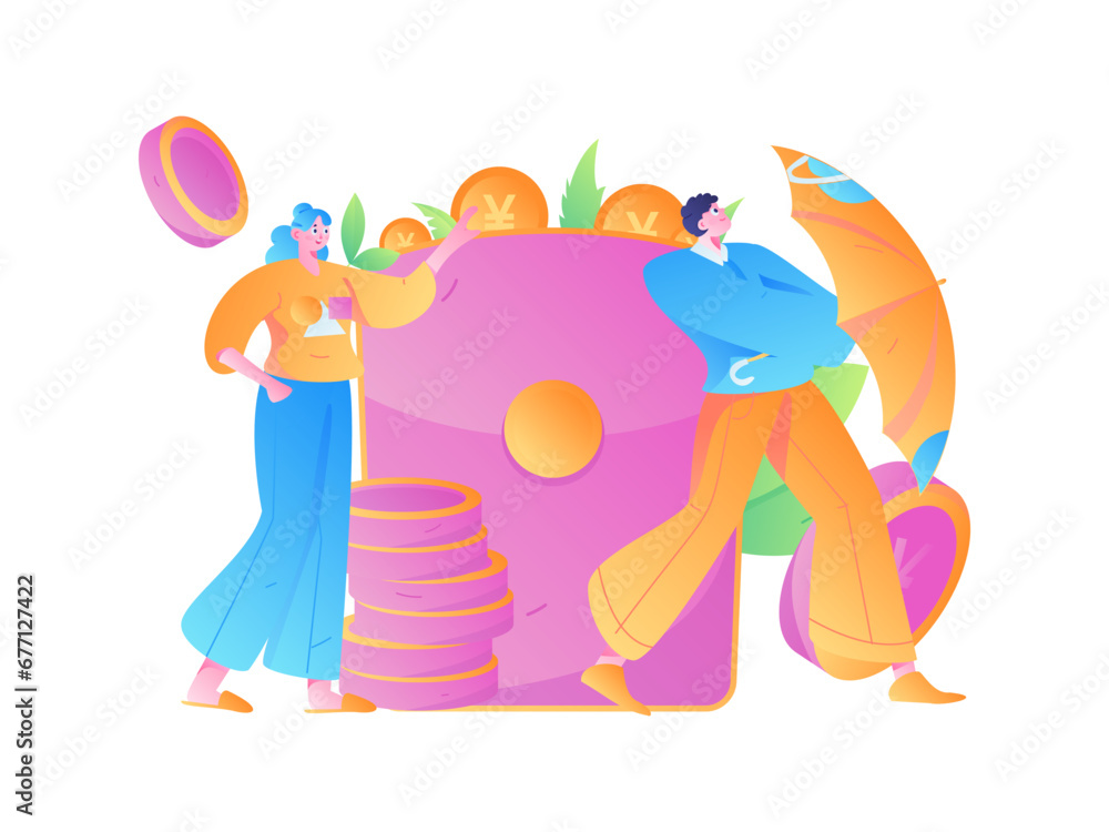 Internet financial management investment flat vector concept operation hand drawn illustration
Internet financial management investment flat vector concept operation hand drawn illustration