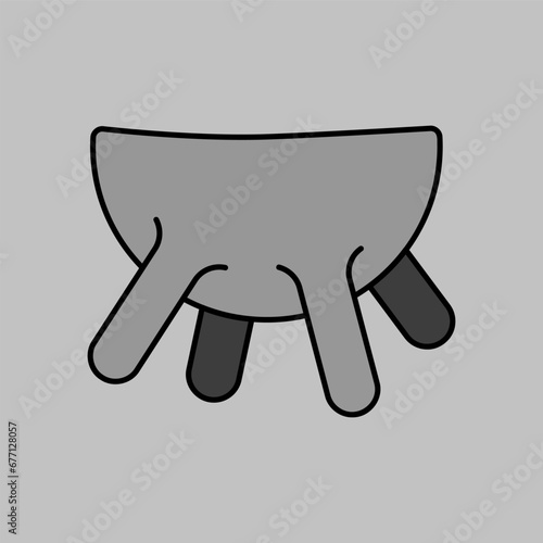 Cow udder vector icon. Dairy product sign