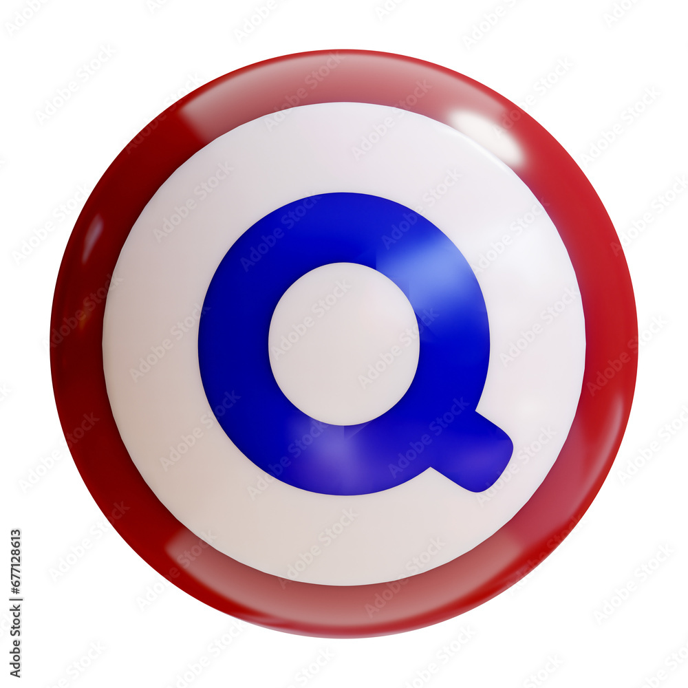 ビンゴボールに書かれたアルファベット Q ビンゴボールに書かれたアルファベット Q