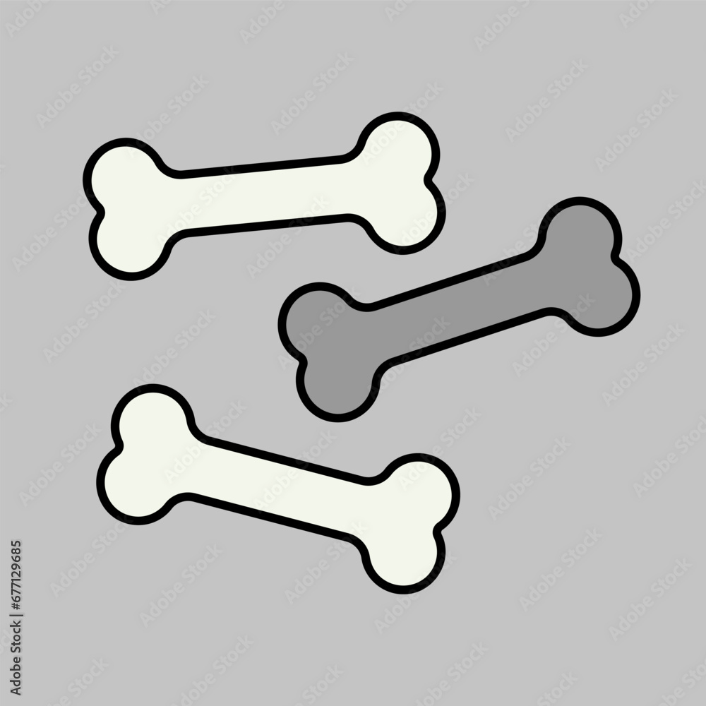 Dog bone vector isolated icon. Pet animal sign Dog bone vector isolated icon. Pet animal sign