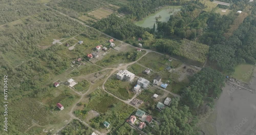 Aerial view of Dendrological Park in Shekvetili village, Georgia Aerial view of Dendrological Park in Shekvetili village, Georgia