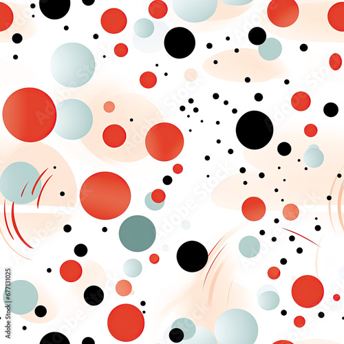 seamless pattern texture with red circles ornament on white background for decorating fabrics and textiles