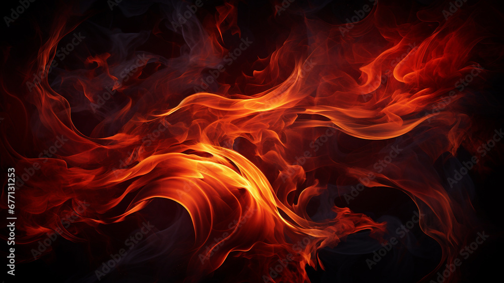 flames on black background flames on black background