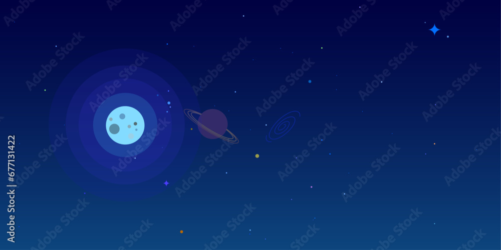 Astronomy poster and banner. Space backgroung. Editable vector illustration Astronomy poster and banner. Space backgroung. Editable vector illustration