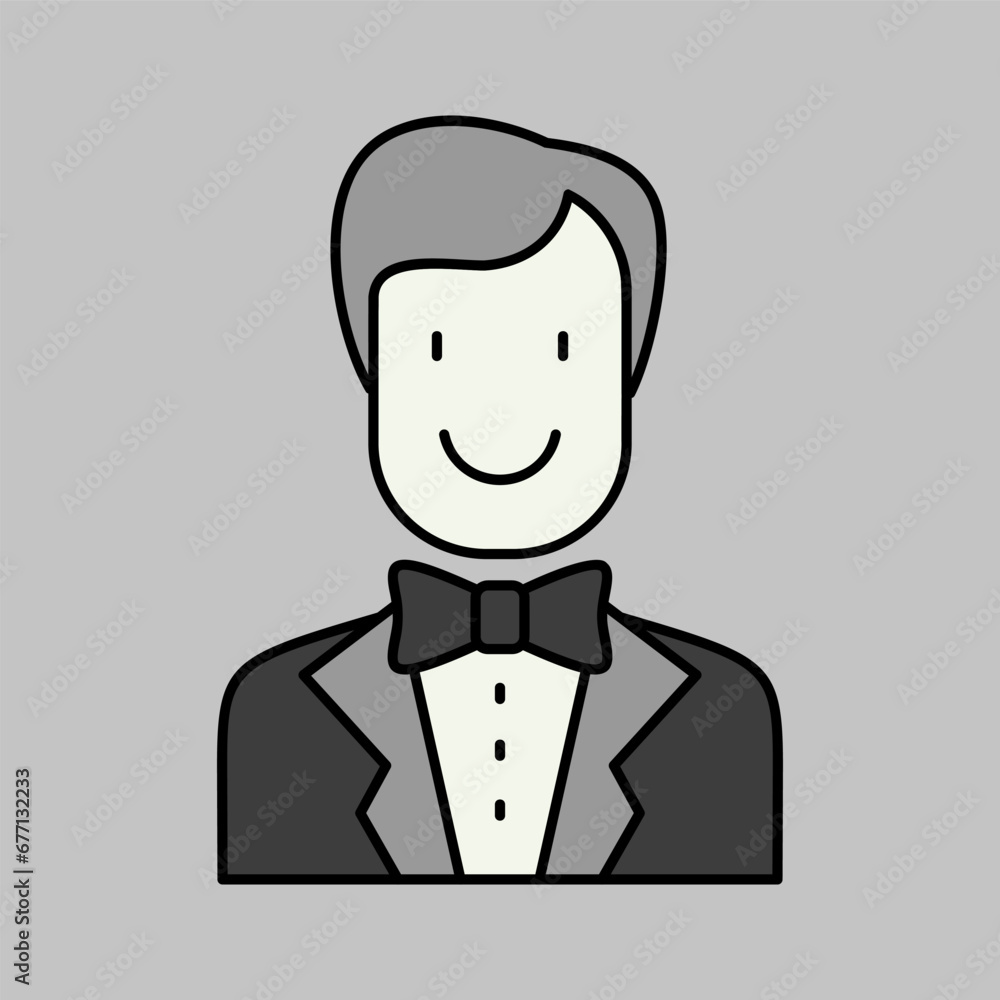 Groom, bridegroom, fiance man in costume icon Groom, bridegroom, fiance man in costume icon