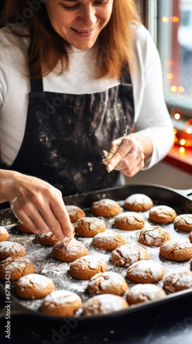 Season's Sweetings: Cookie Baking Bliss A delightful mess of flour, sprinkles, and cookie dough makes for a memorable day of festive baking.