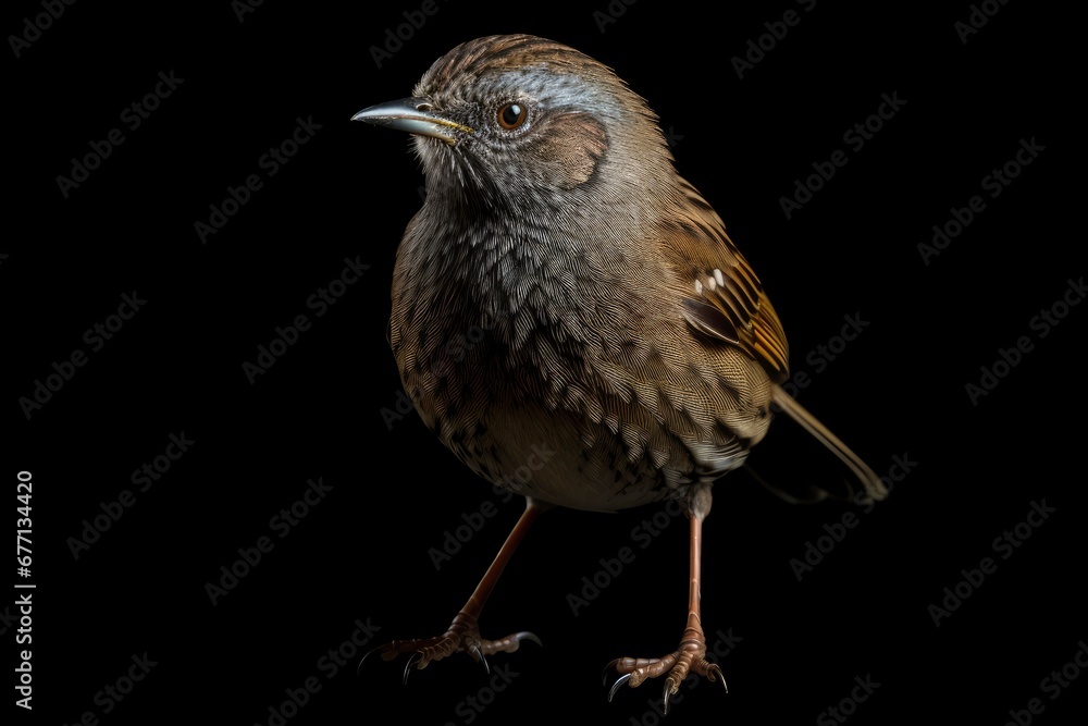 Dunnock bird isolated on white background Dunnock bird isolated on white background