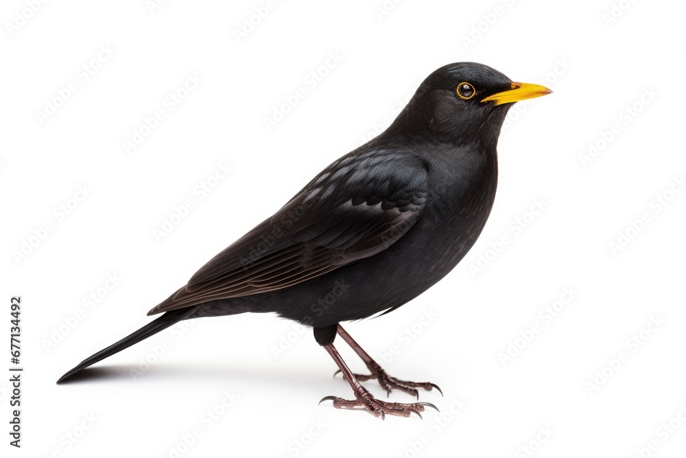 Blackbird bird isolated on white background Blackbird bird isolated on white background