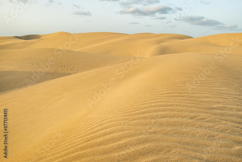 Close-up view of sand dunes in desert