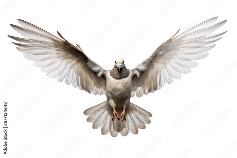 Naklejka premium Collared Dove bird isolated on white background