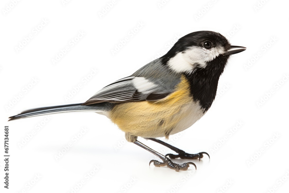 Fototapeta premium Coal Tit bird isolated on white background