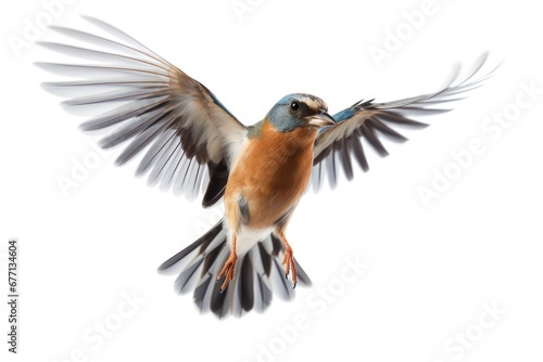 Chaffinch bird isolated on white background
