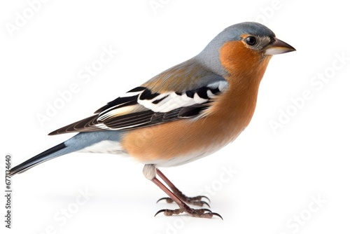 Chaffinch bird isolated on white background
