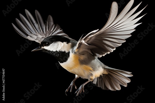 Coal Tit bird isolated on white background