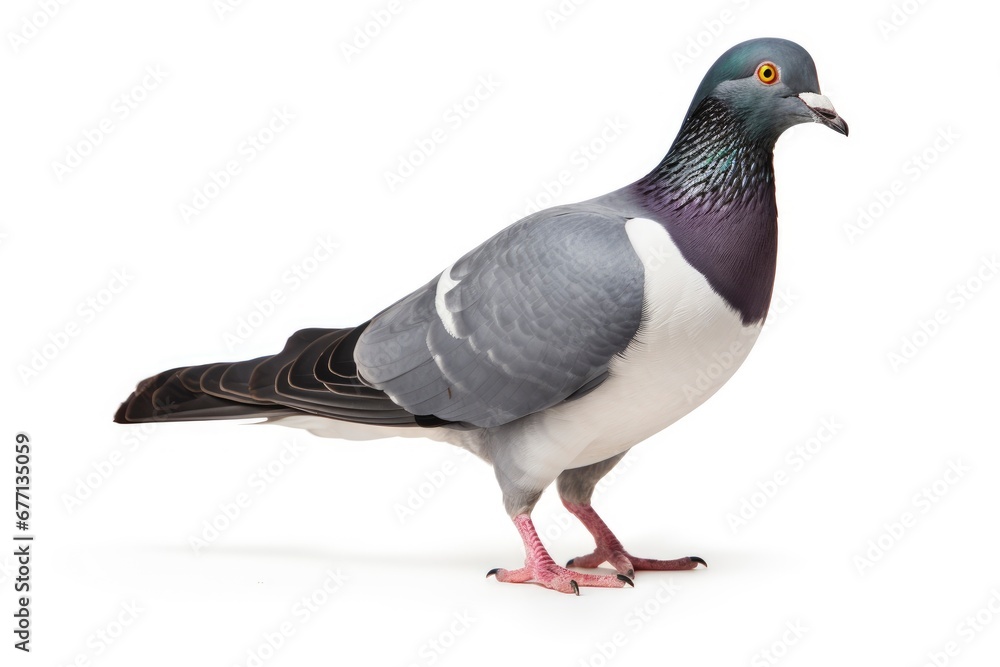 Wood pigeon bird isolated on white background Wood pigeon bird isolated on white background