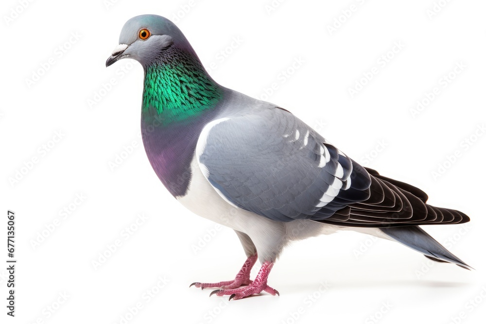 Fototapeta premium Wood pigeon bird isolated on white background